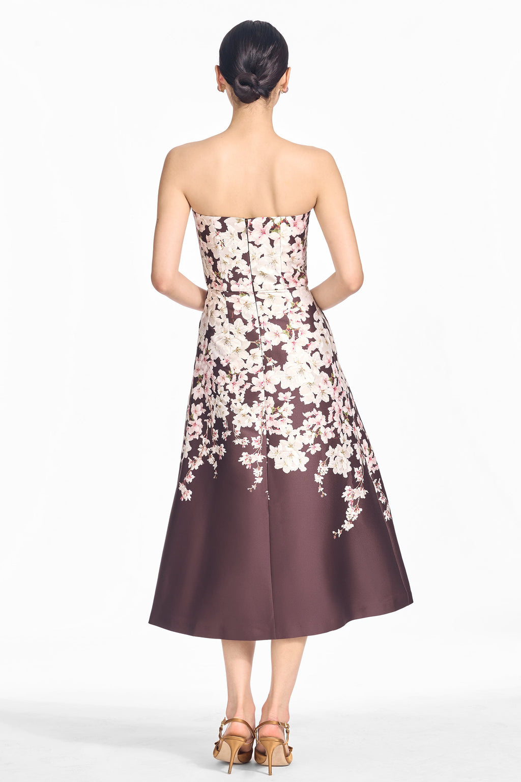 Shay Dress in Chocolate Covered Cherry Blossoms