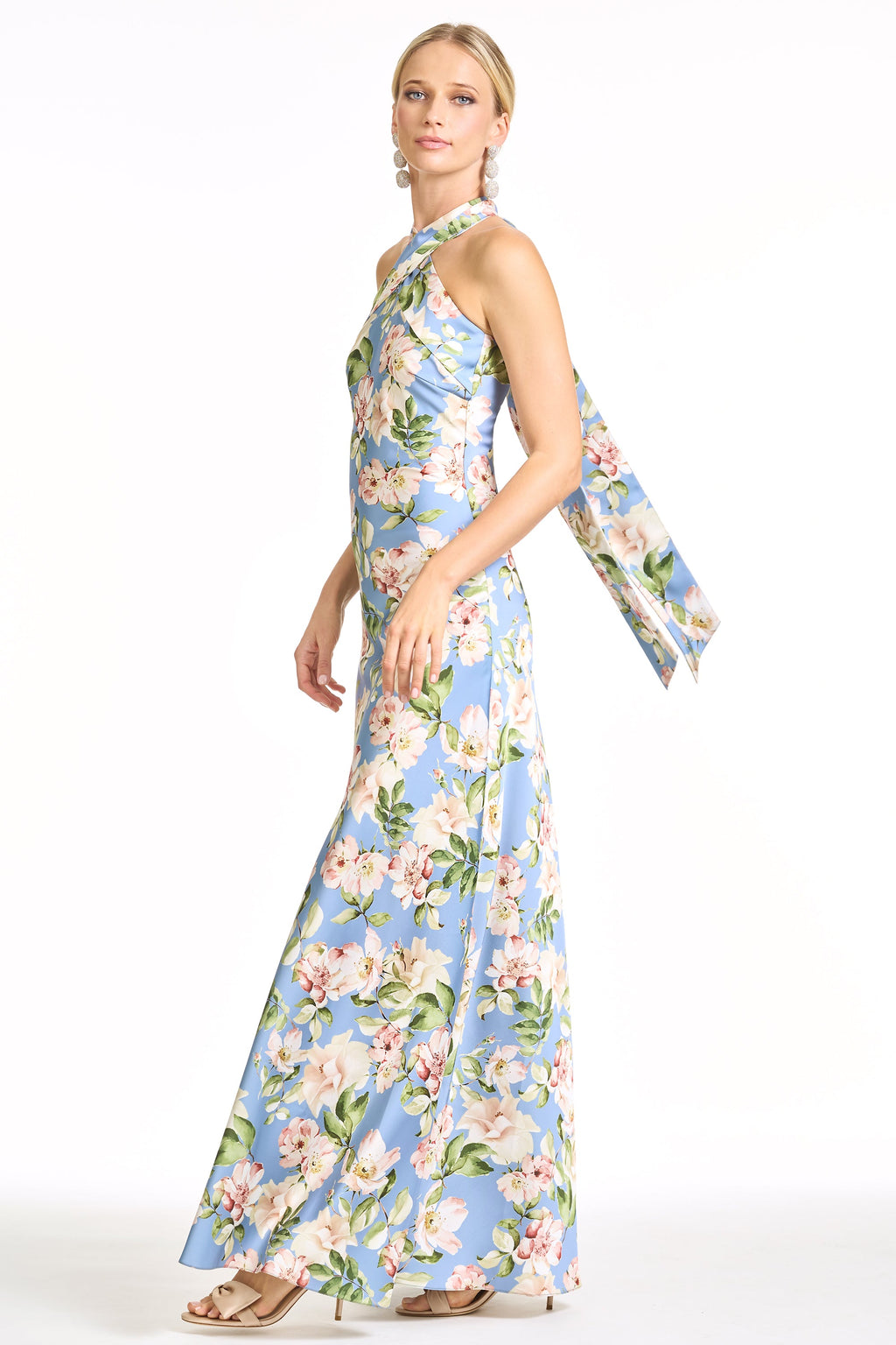 Laurant Gown in Twilight Camellias