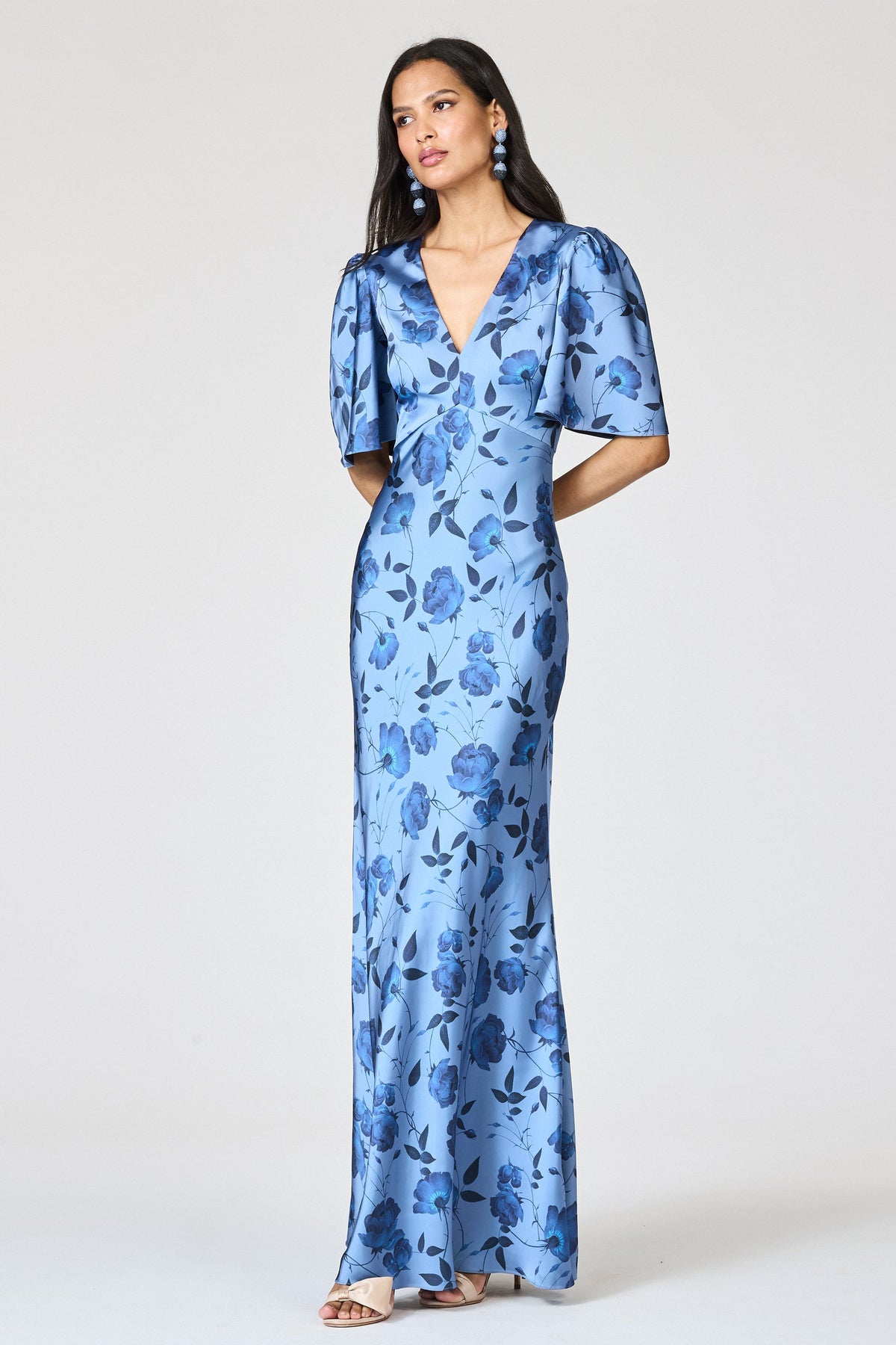 Mae Gown in Wild Steel Roses