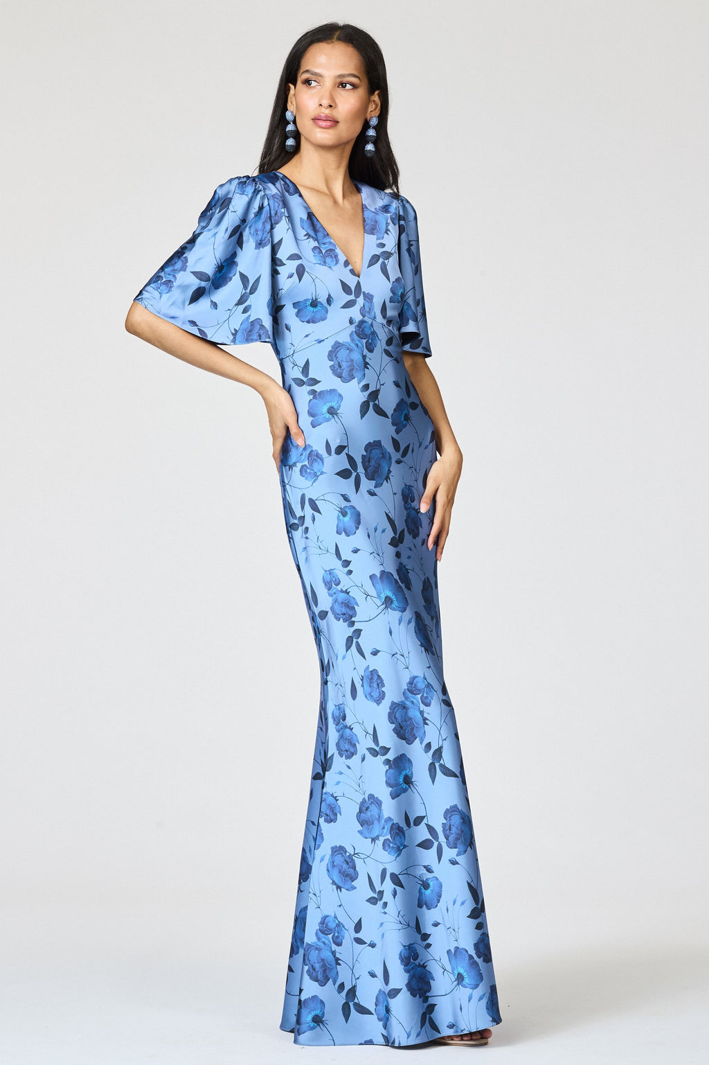 Mae Gown in Wild Steel Roses