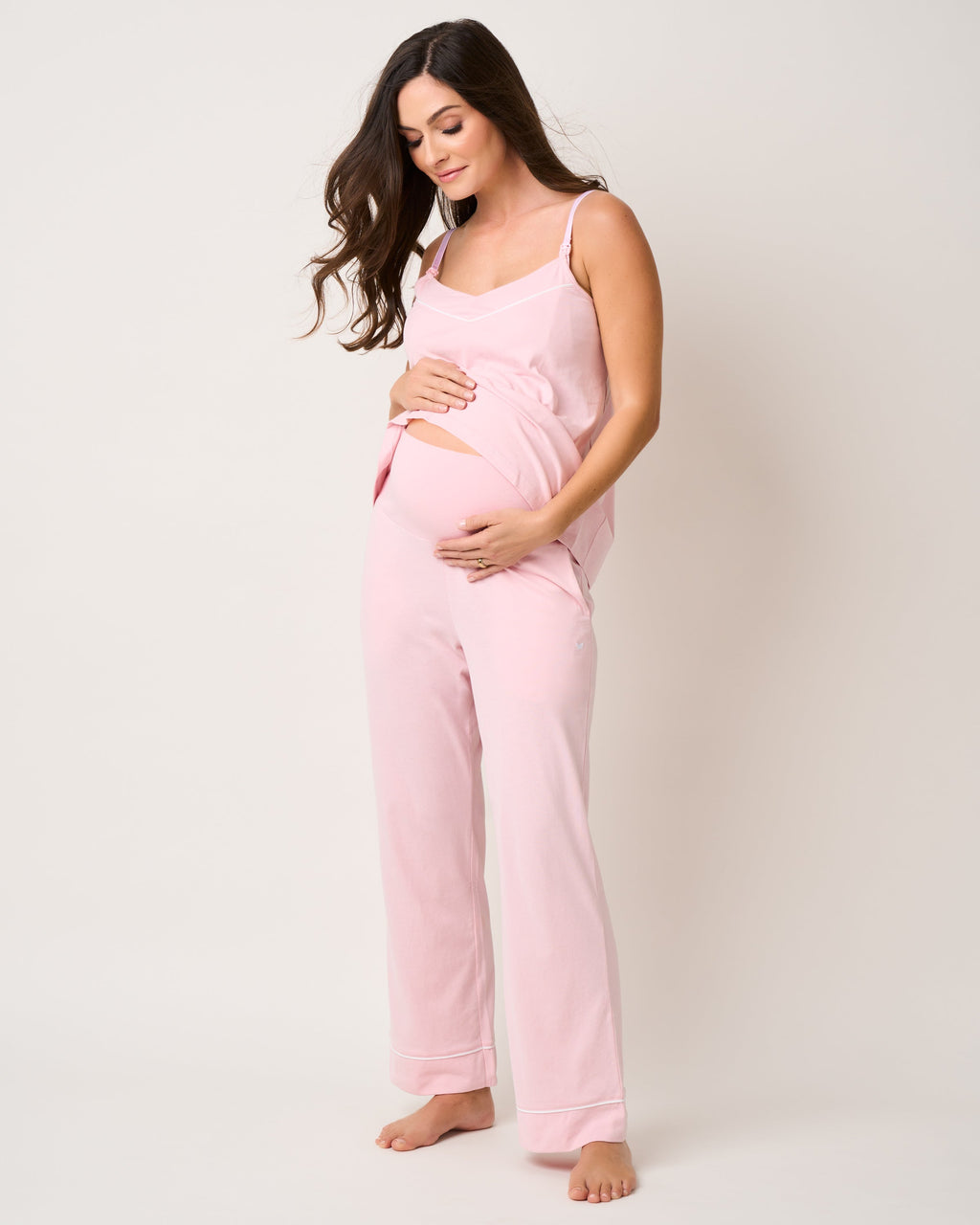 Women’s Pima Maternity Pants in Pink