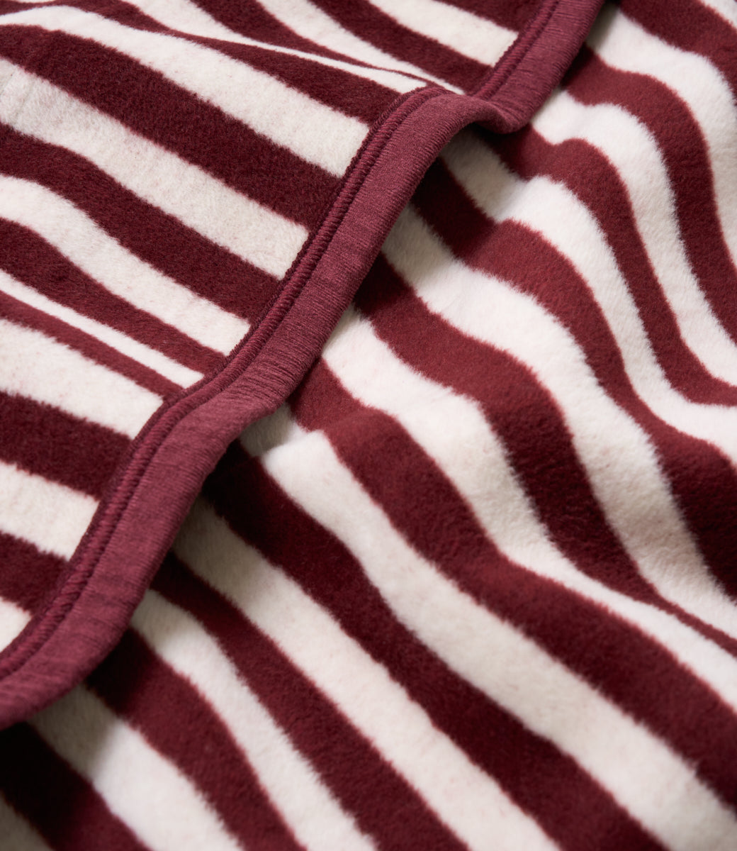 Sideline Stripe Maroon Midi Blanket