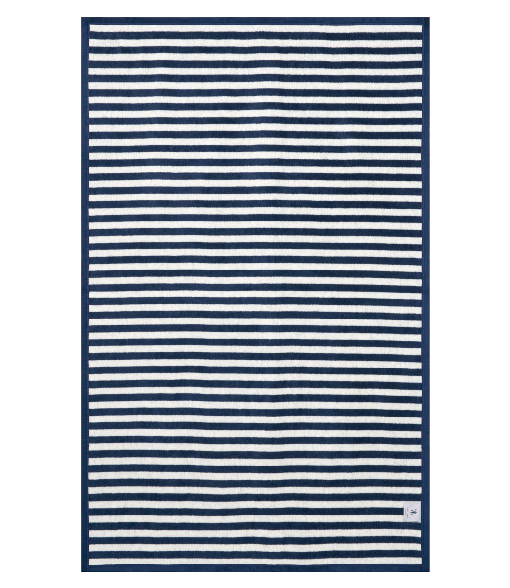 Sideline Stripe Navy Midi Blanket