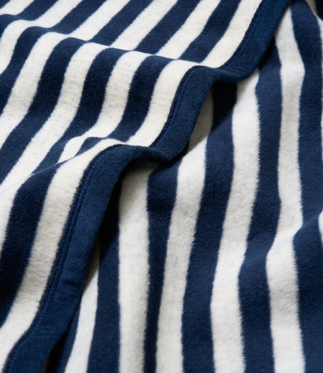 Sideline Stripe Navy Midi Blanket