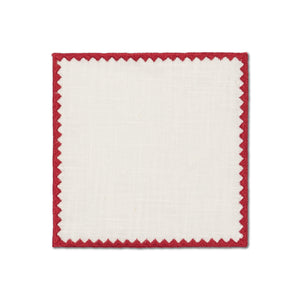 Ziggy Cocktail Napkin in Ruby Red, Set of 2