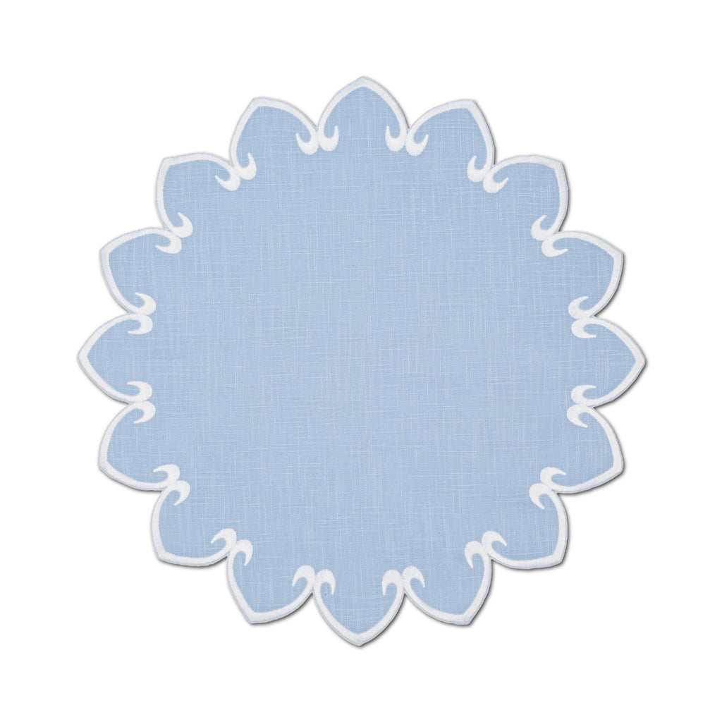 Dahlia Placemat in Light Blue, Set of 4