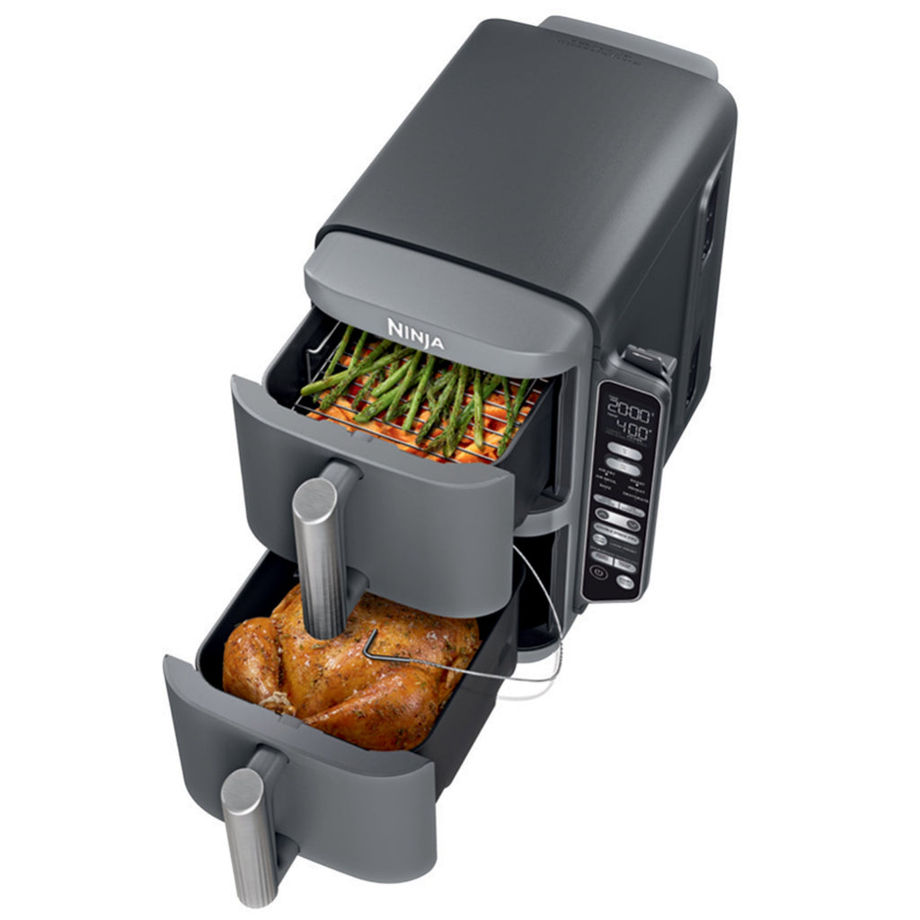 Ninja DoubleStack XL Double Basket Smart Air Fryer w/ Thermometer, Deep Gray