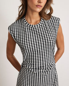 Sleeveless Aurora Dress in Black & White