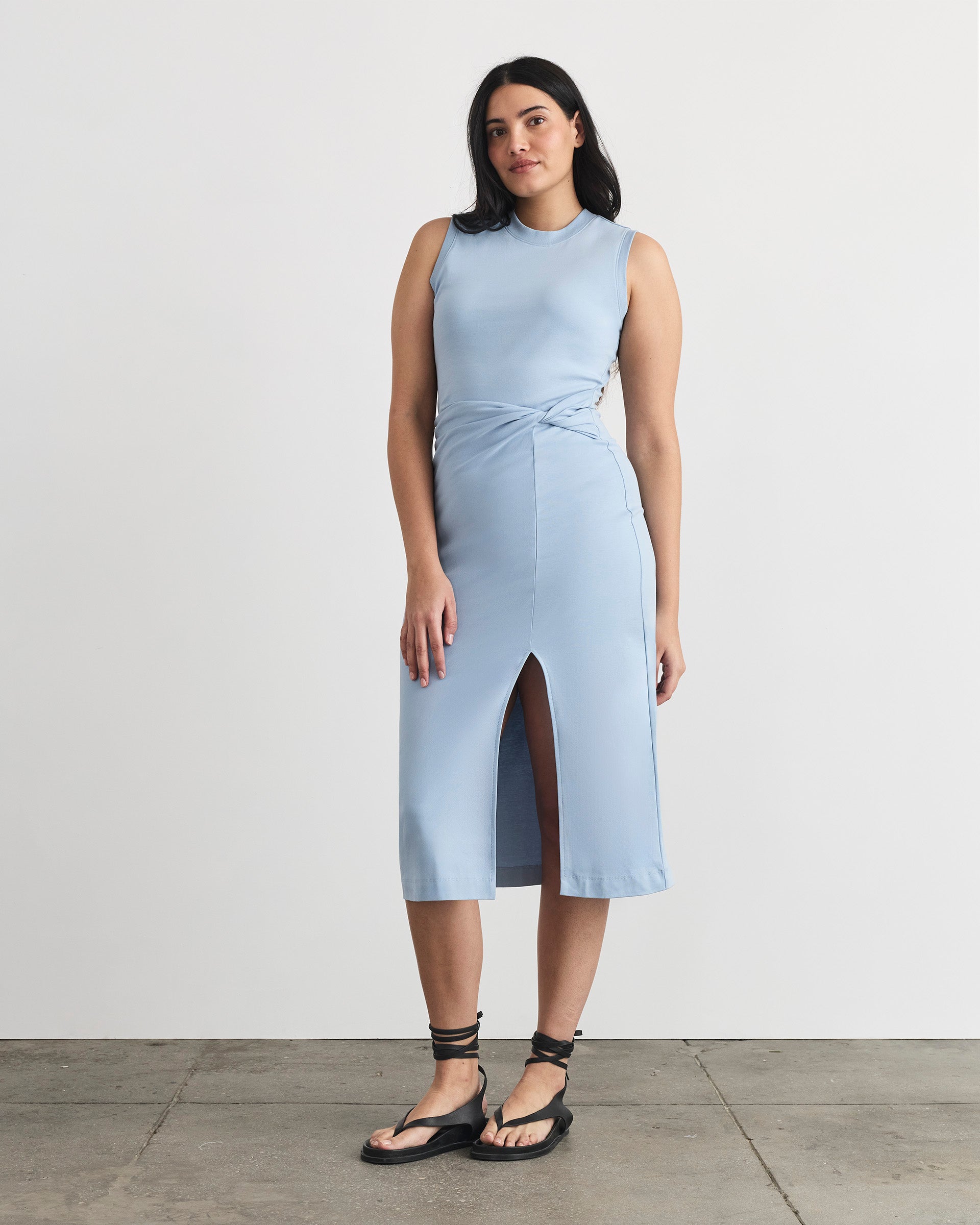 Sleeveless Cody Dress in Powder Blue