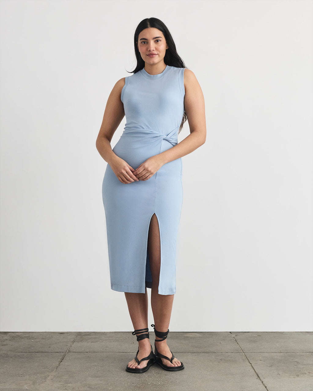 Sleeveless Cody Dress in Powder Blue