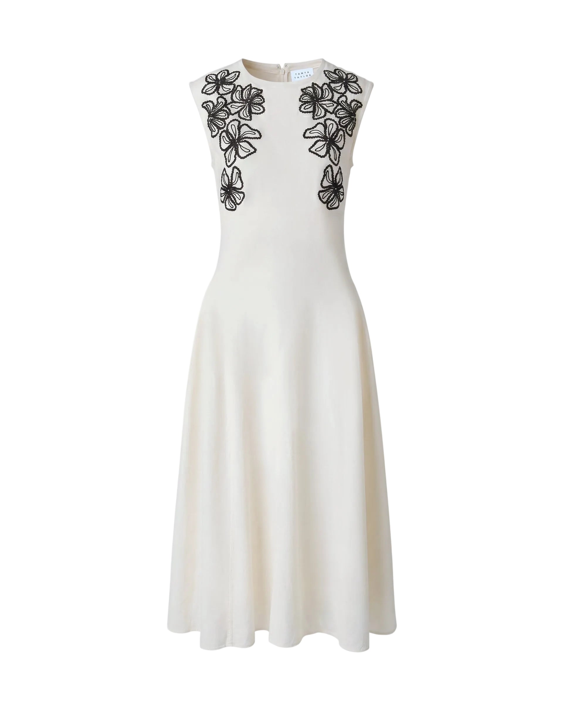 Sloane Dress in Cream Black Floral