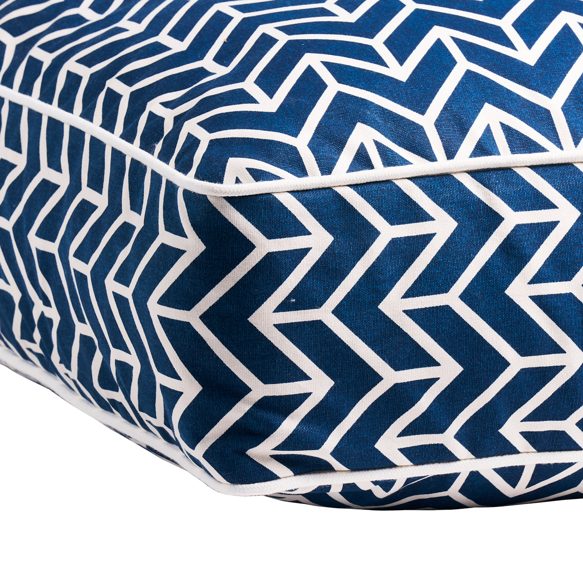 Chevron Dog Bed in Navy