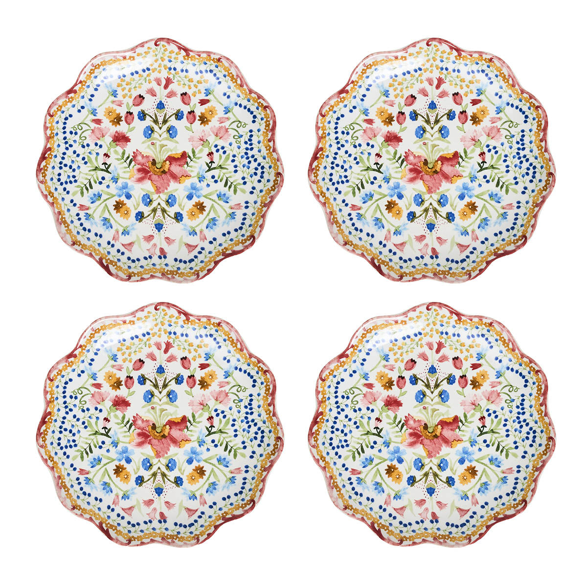 Sofia Side/Cocktail Plate in Multi, Set of 4