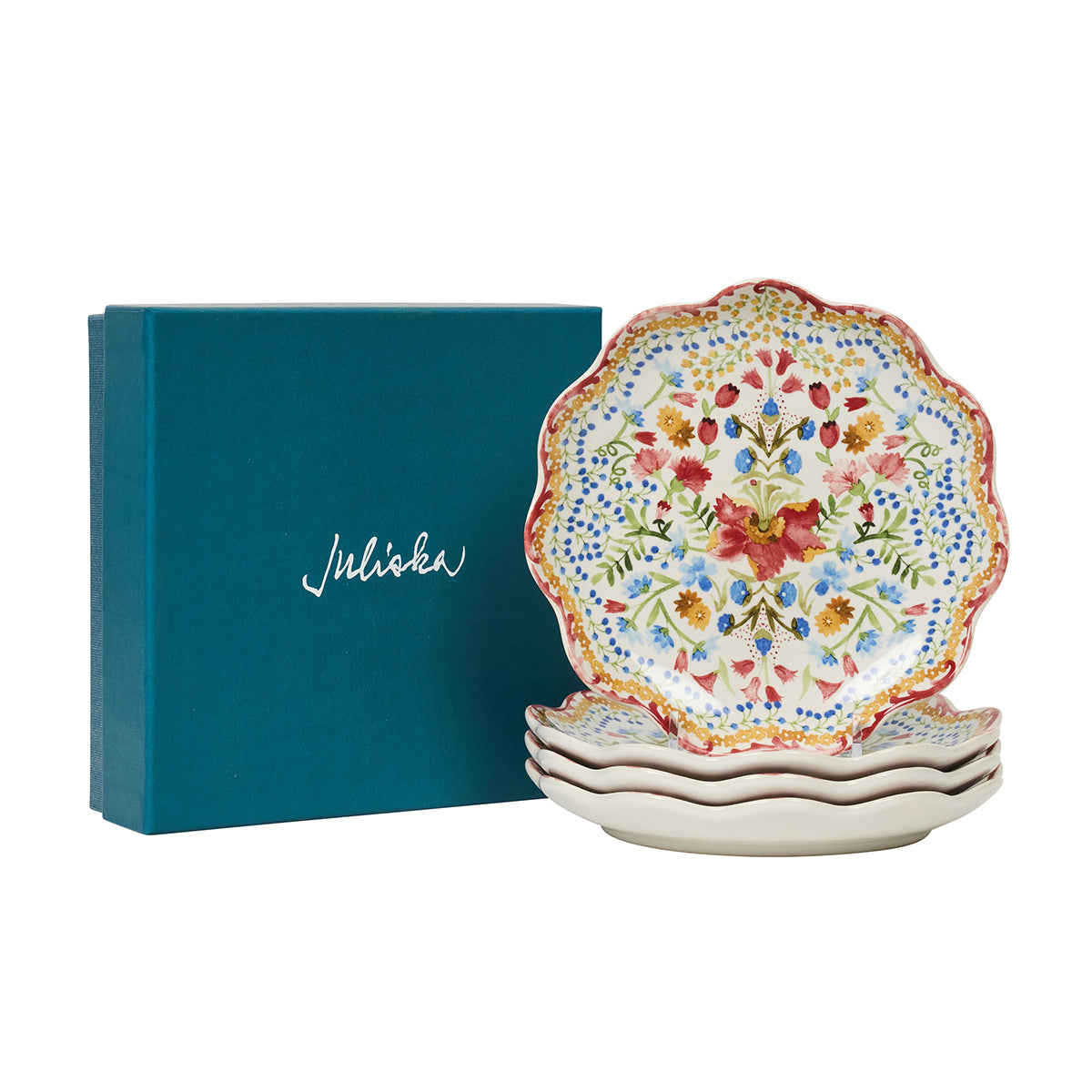 Sofia Side/Cocktail Plate in Multi, Set of 4