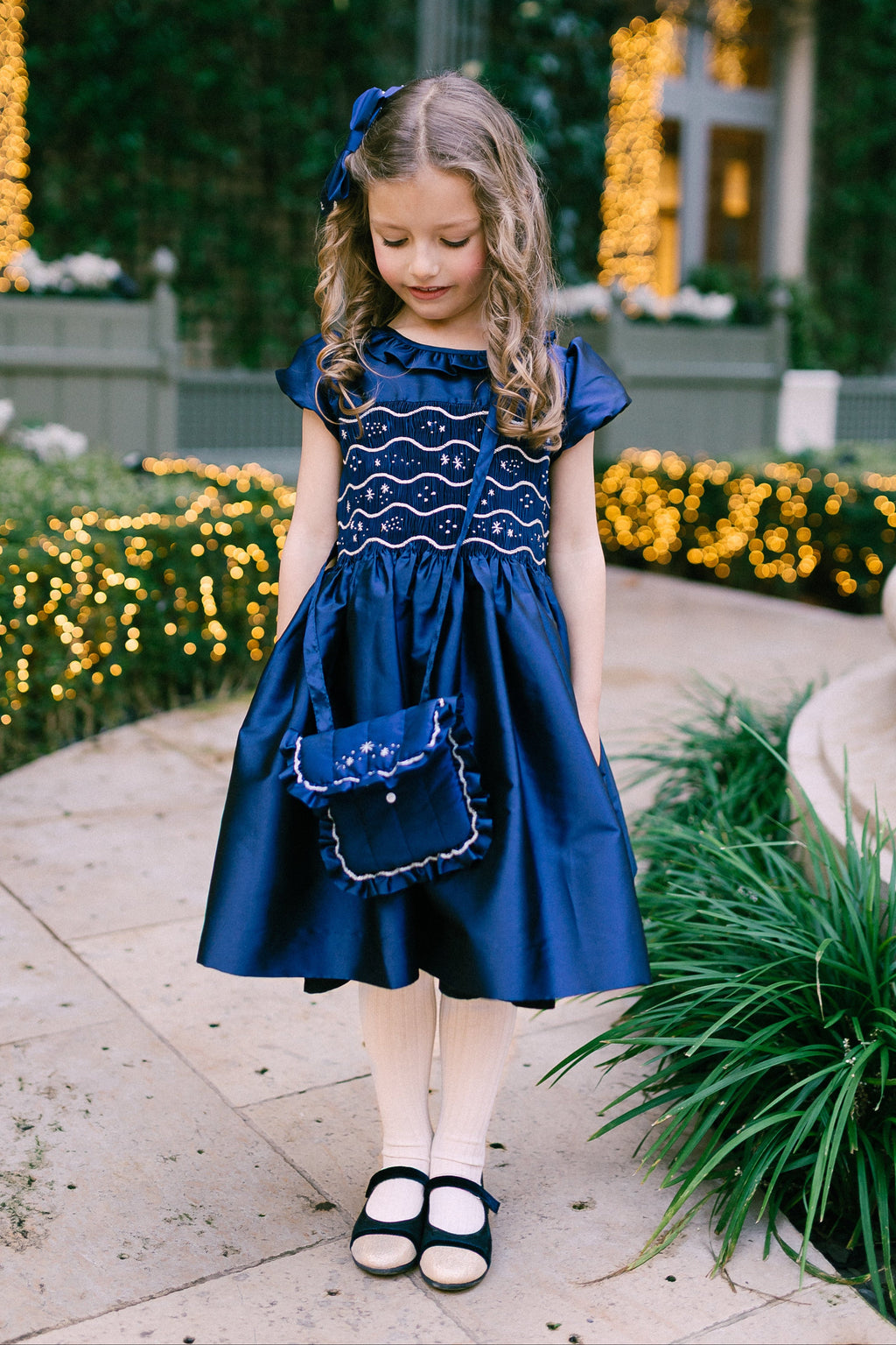 Aurelia Navy Hair Bow