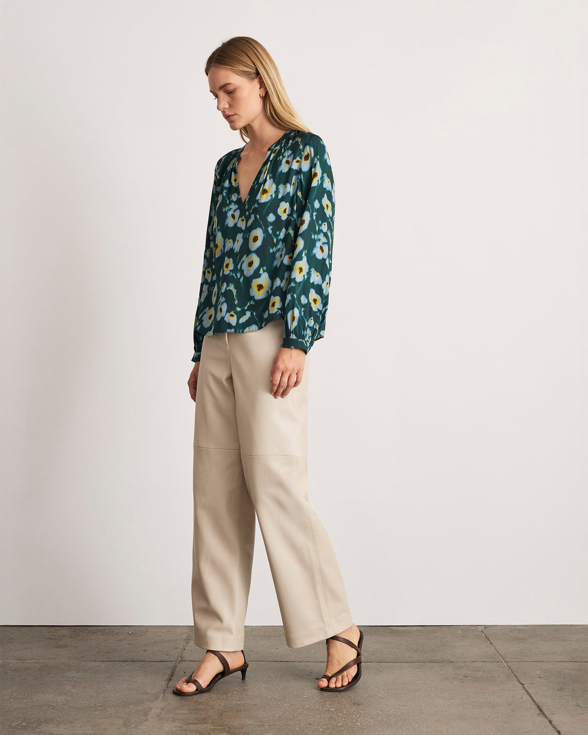 Sonia Top in Emerald Multi