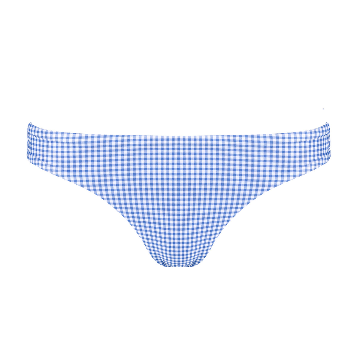 Women’s Sky Blue Gingham Low Waist Bikini Bottom