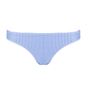 Women’s Sky Blue Gingham Low Waist Bikini Bottom