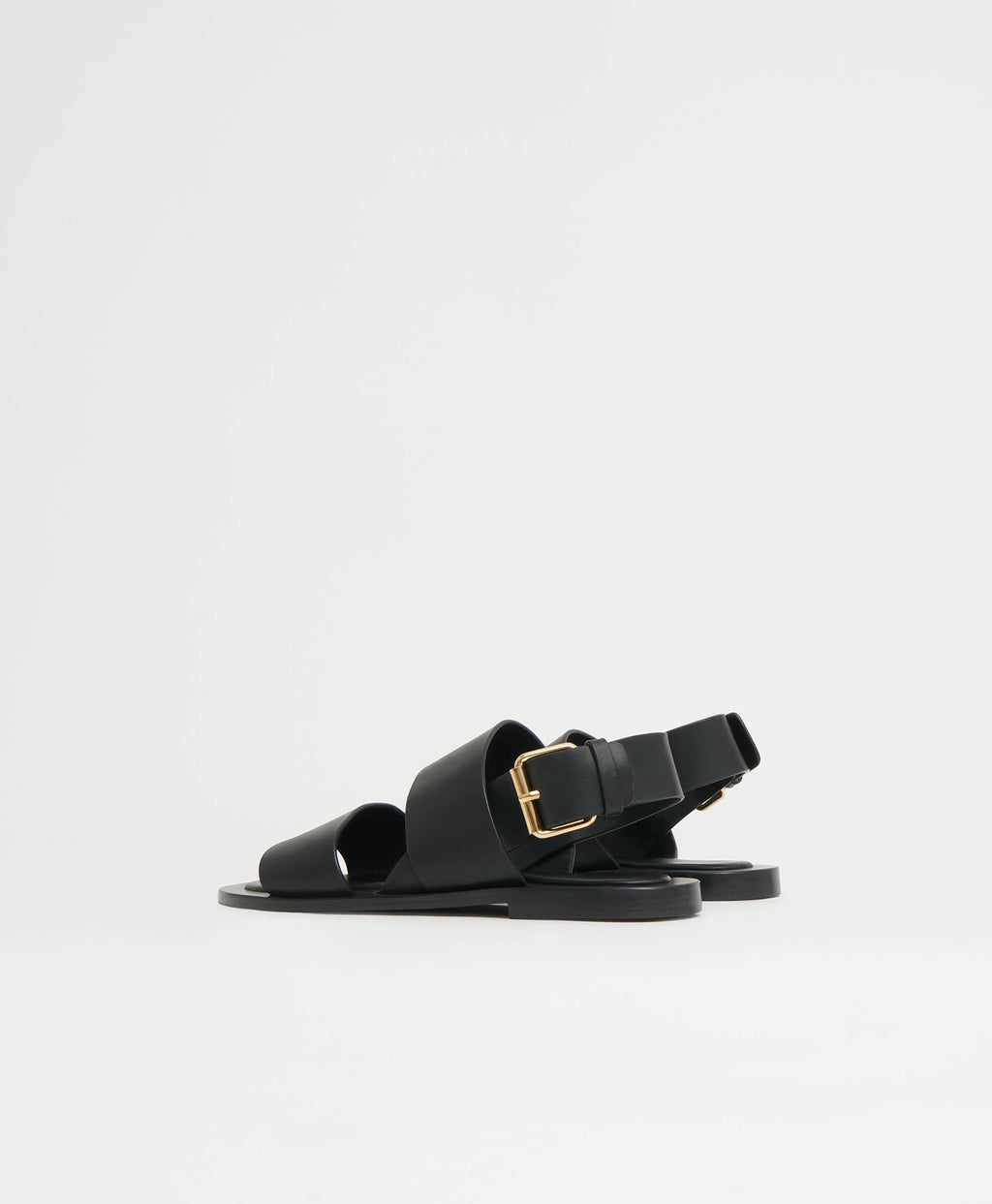 Double Strap Sandal  -  Black