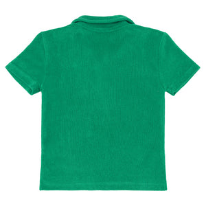 Boys Bermuda Green French Terry Polo