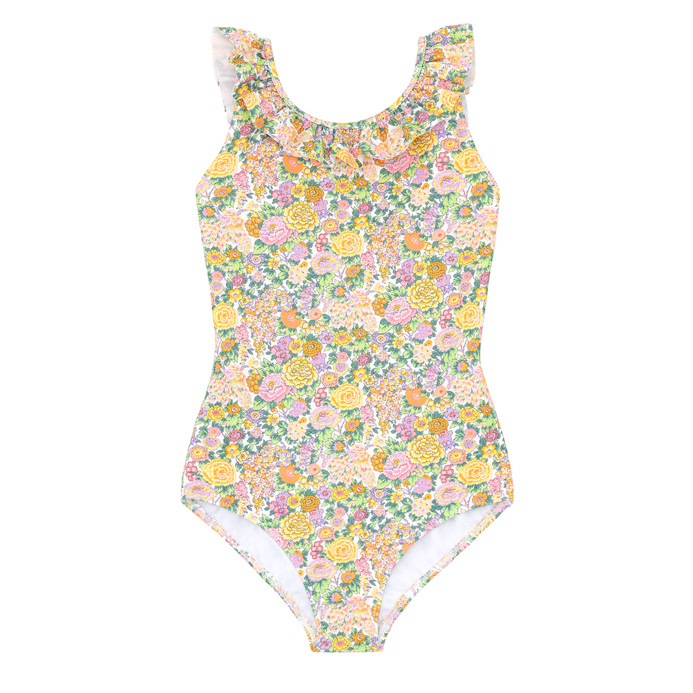 Girls Elysian Day Ruffle Collar One Piece