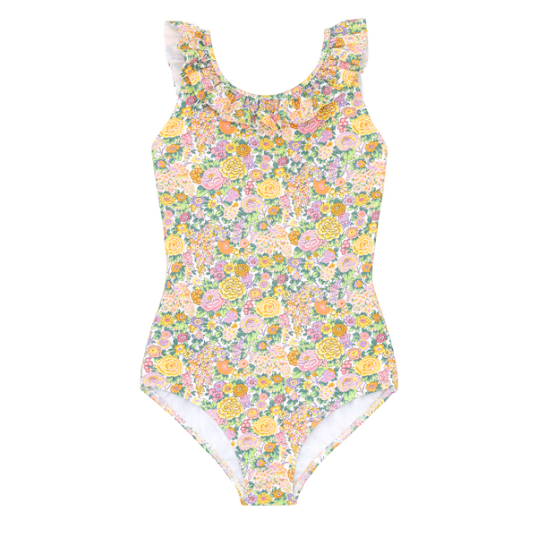 Girls Elysian Day Ruffle Collar One Piece | Over The Moon