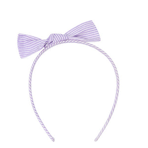 Girls Headband Set In Rosebay And Lavender Stripe