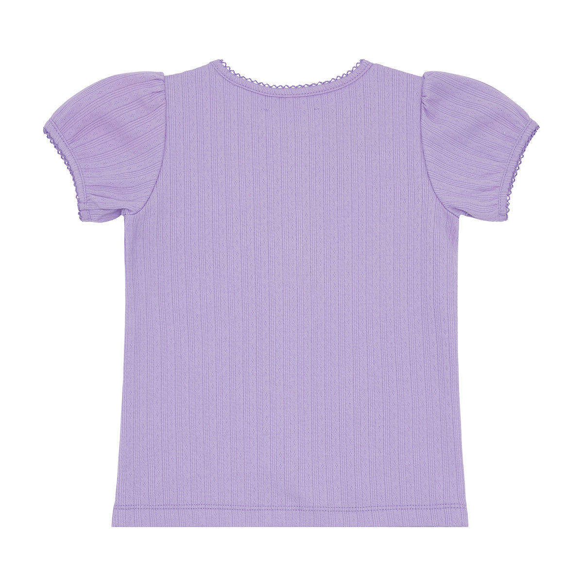 Girls Lavender Breeze Puff Sleeve Shirt