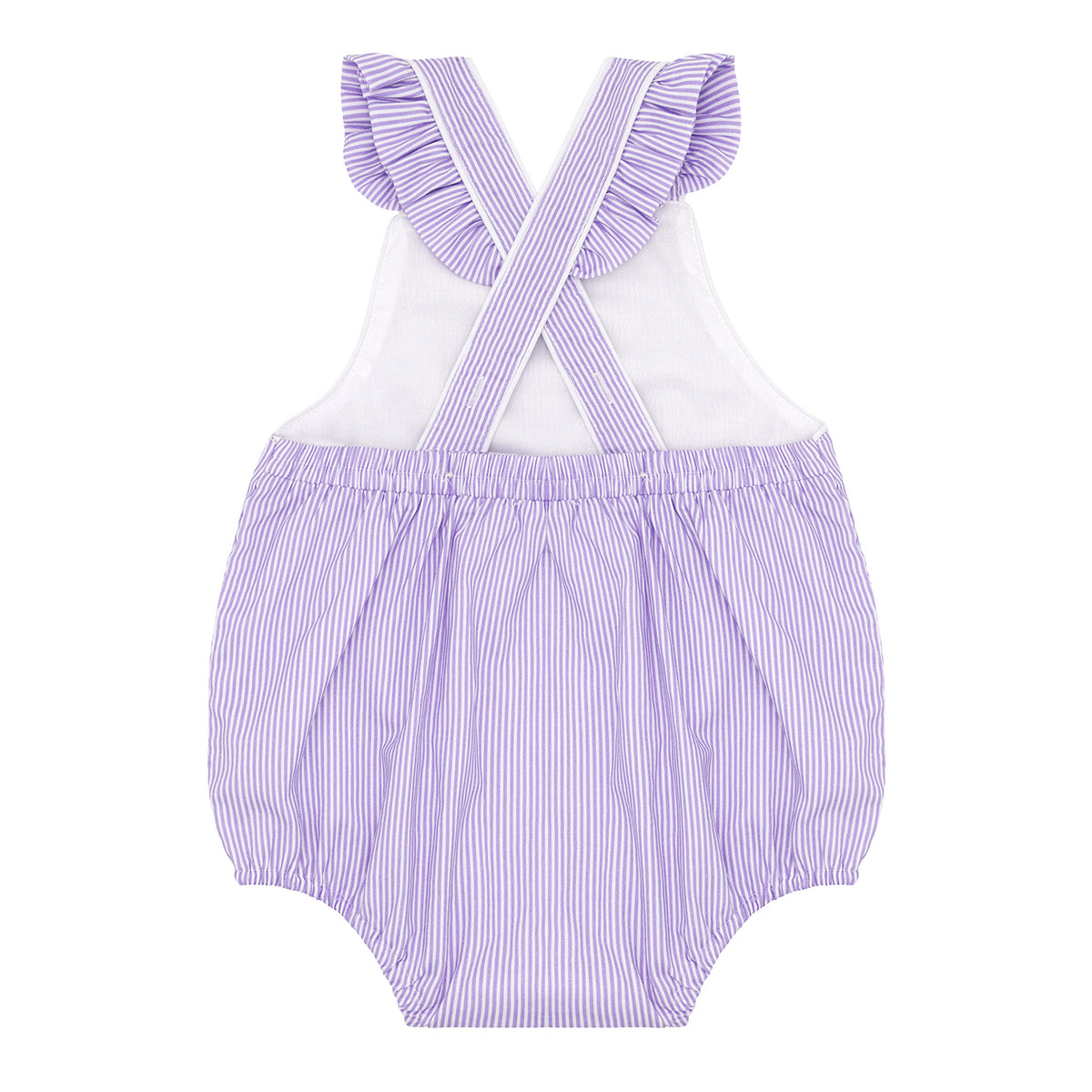 Baby Lavender Stripe Bubble Romper