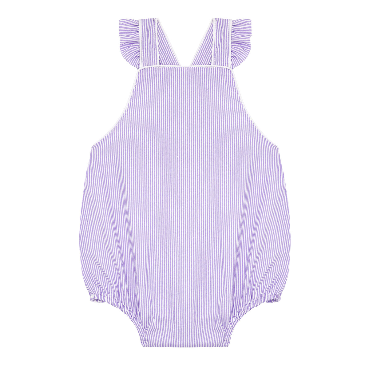 Baby Lavender Stripe Bubble Romper