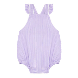 Baby Lavender Stripe Bubble Romper