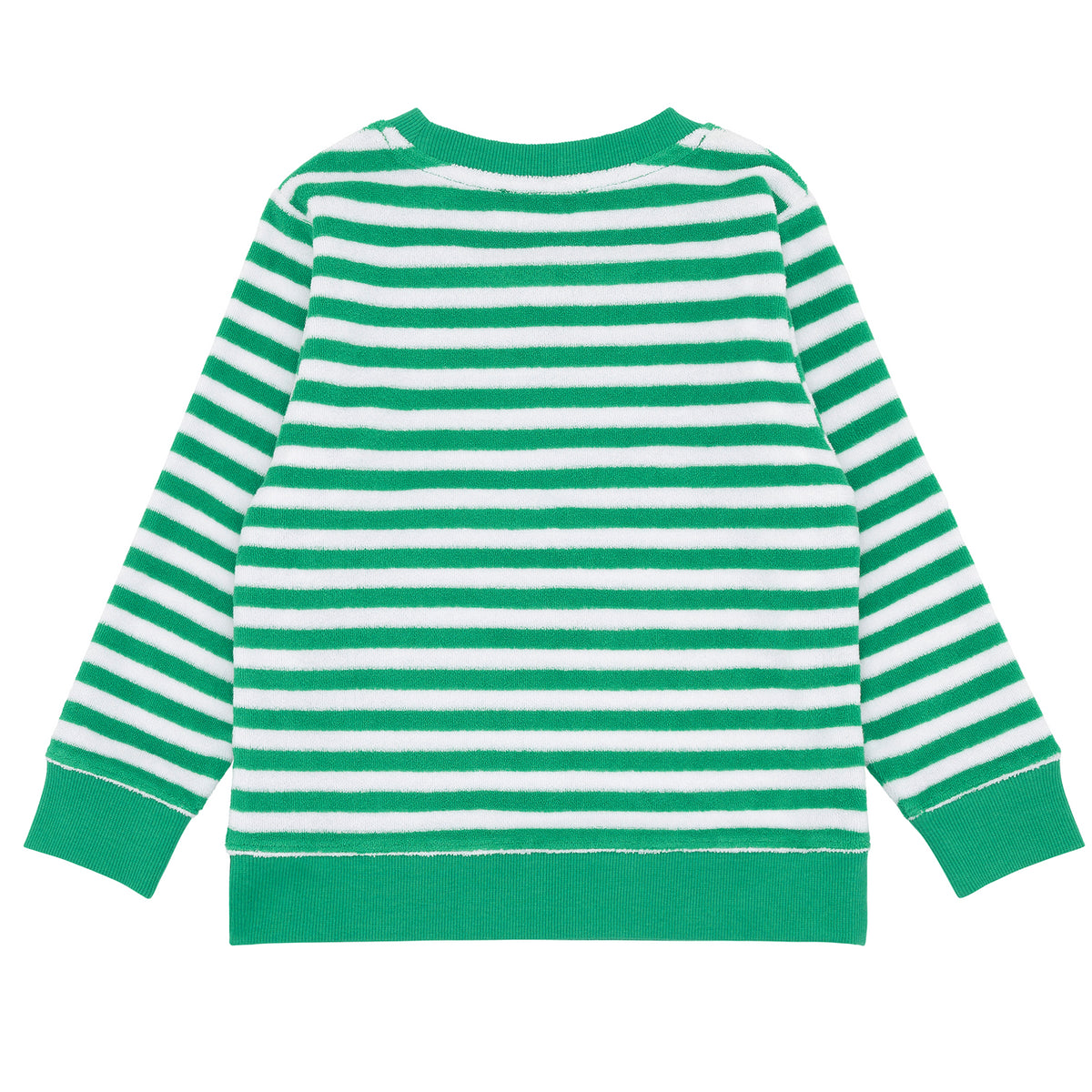 Unisex Bermuda Green Stripe French Terry Sweatshirt