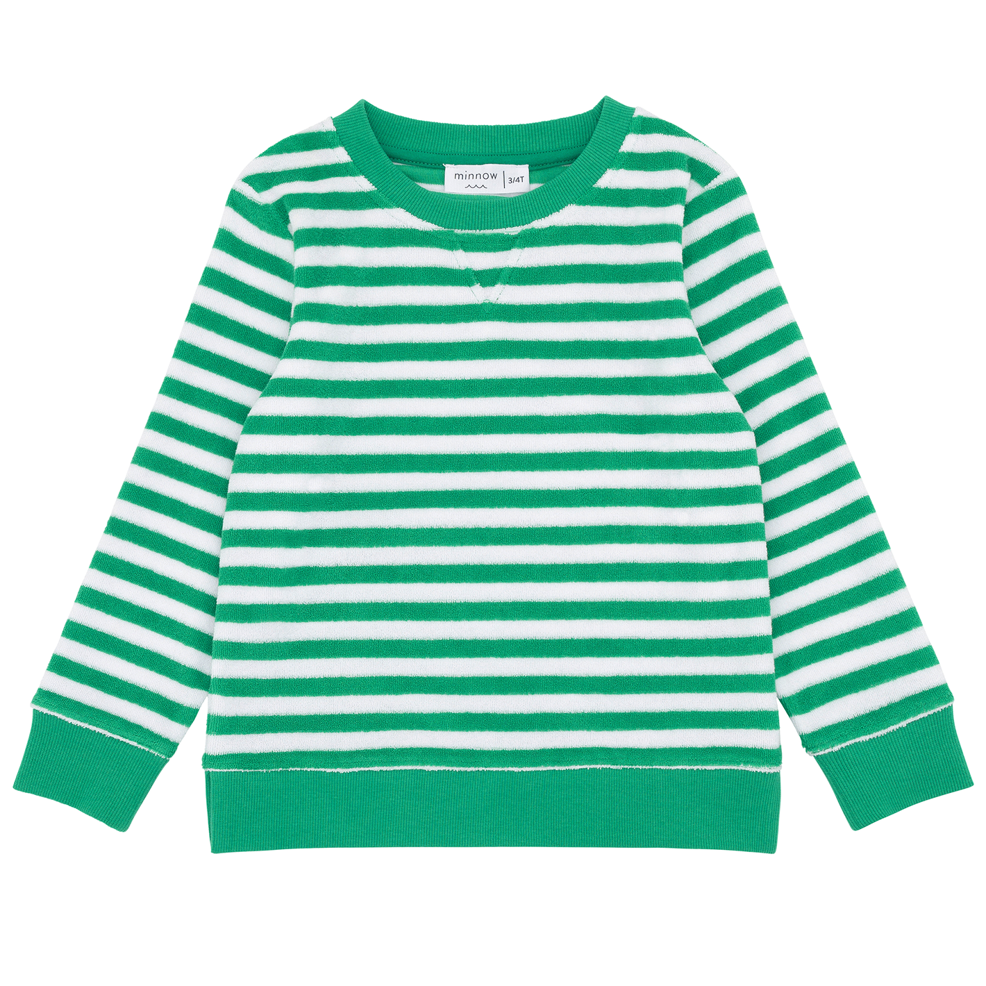 Unisex Bermuda Green Stripe French Terry Sweatshirt