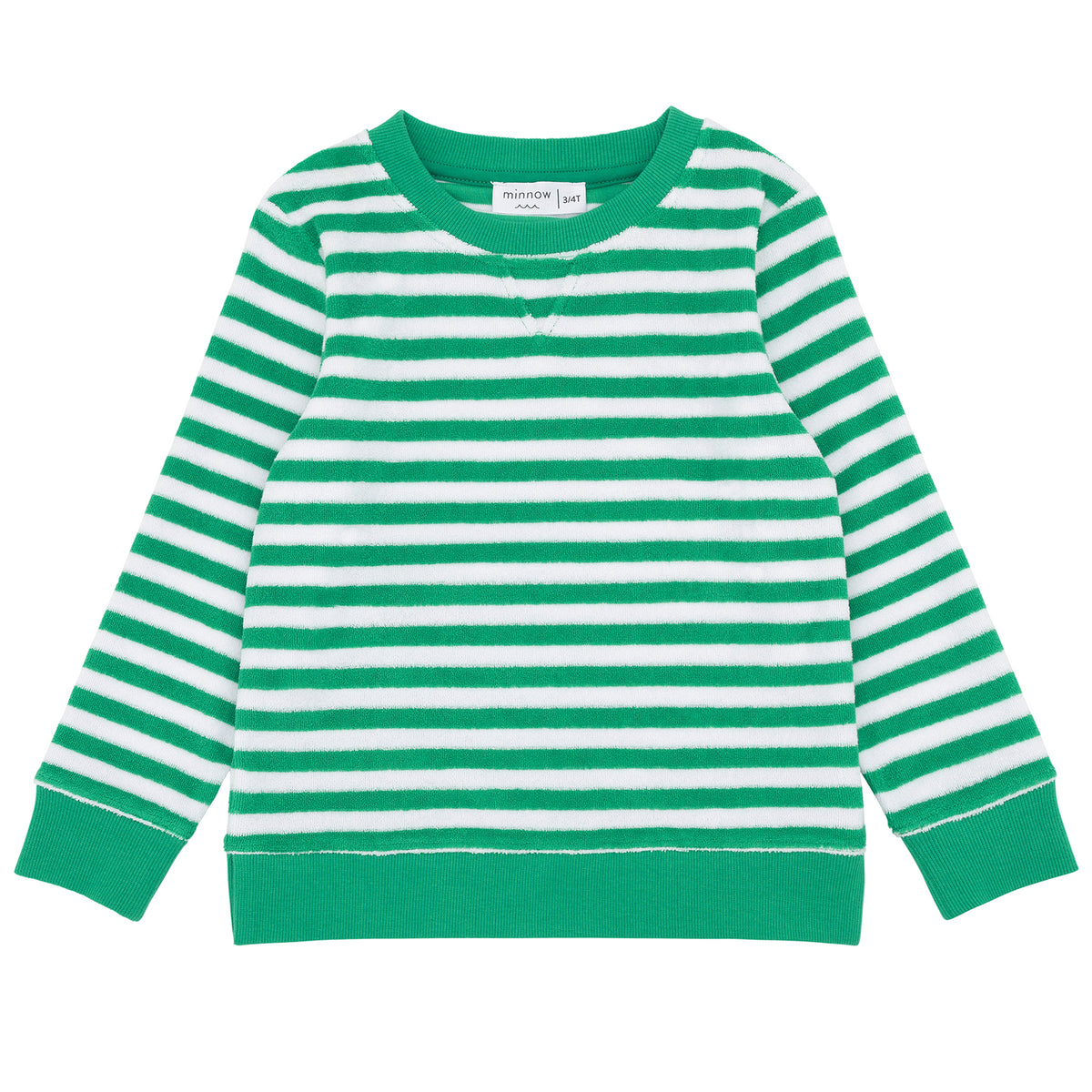 Unisex Bermuda Green Stripe French Terry Sweatshirt