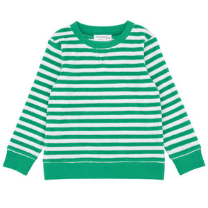 Unisex Bermuda Green Stripe French Terry Sweatshirt