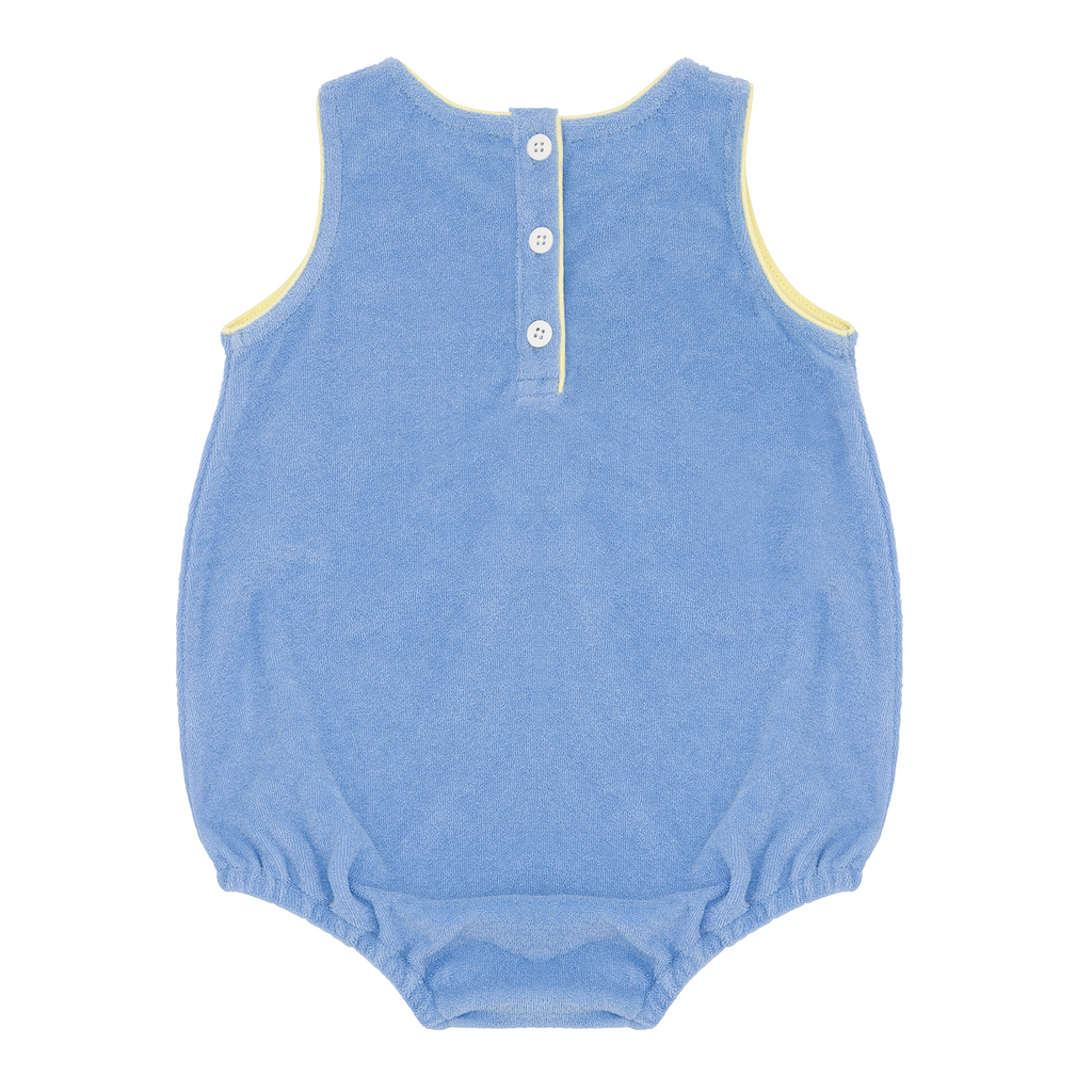 Baby Clearwater Blue French Terry Bubble Romper
