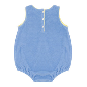 Baby Clearwater Blue French Terry Bubble Romper