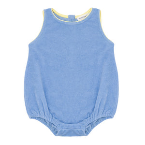 Baby Clearwater Blue French Terry Bubble Romper