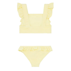 Girls Banana Terry Square Neck Bikini