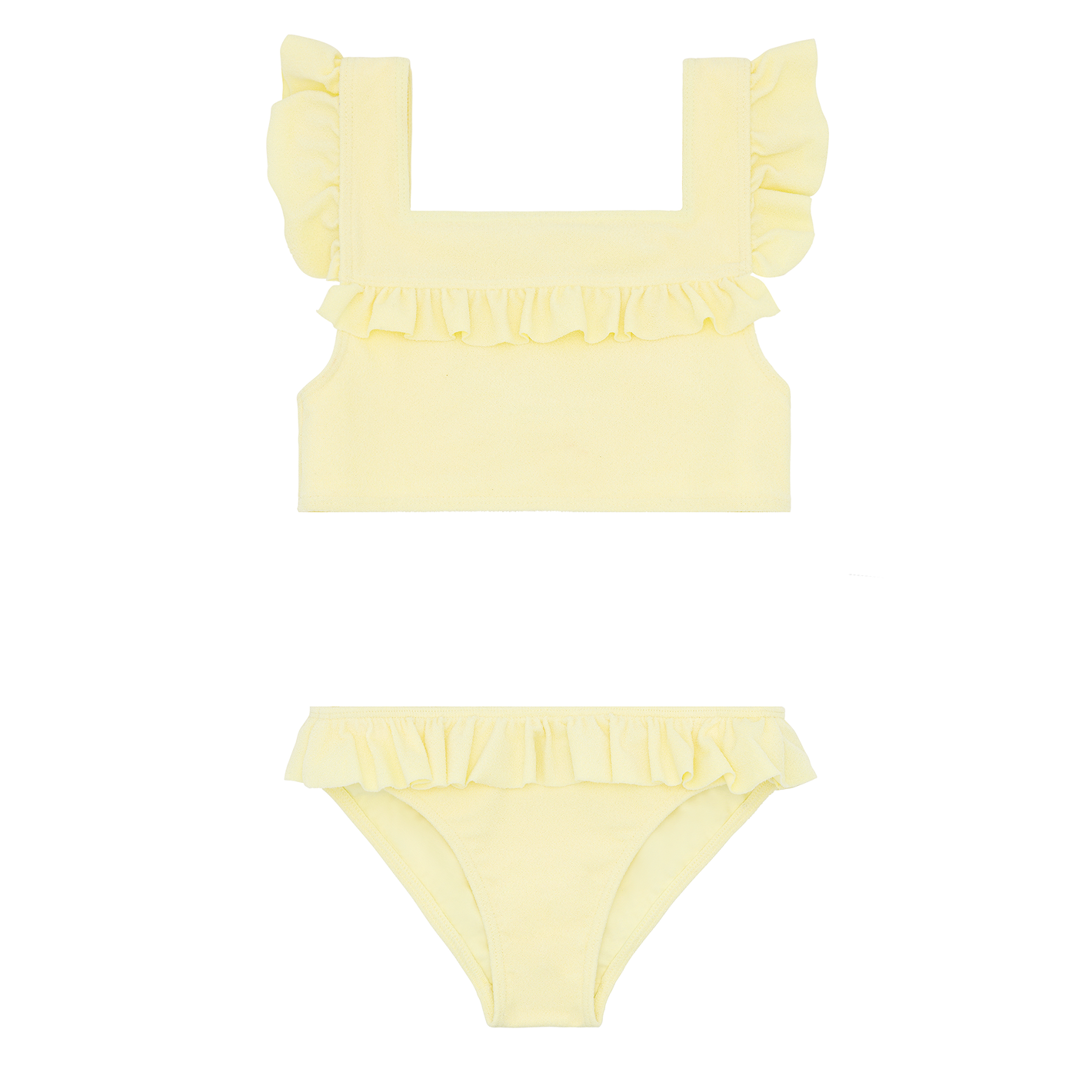 Girls Banana Terry Square Neck Bikini