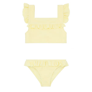 Girls Banana Terry Square Neck Bikini