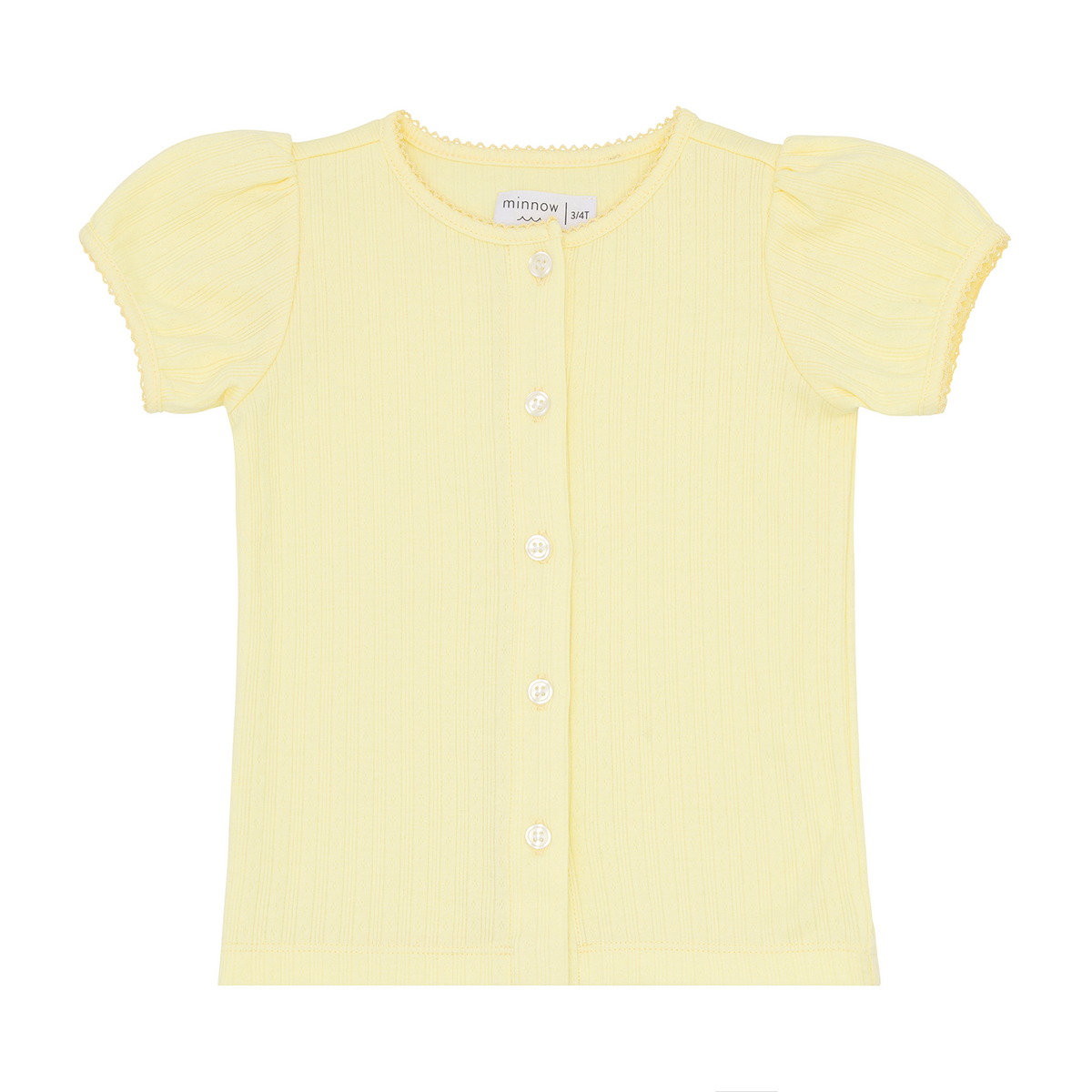 Girls Banana Puff Sleeve Shirt
