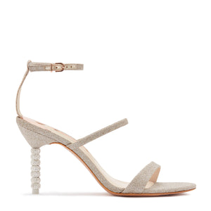 Rosalind Crystal Mid Sandal in Champagne Glitter