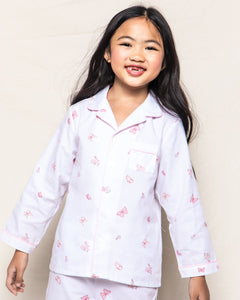 Kid’s Twill Pajama Set in Butterflies