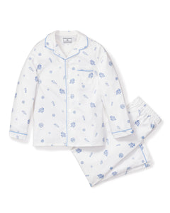 Kid's Twill Pajama Set in Suffolk Seashells