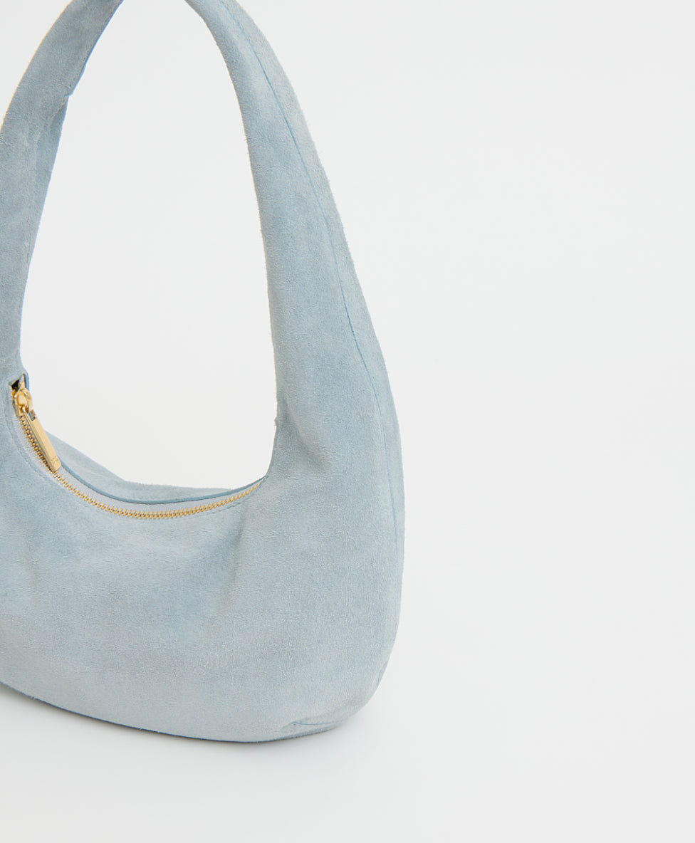 Gnocchi Bag - Baby Blue Suede