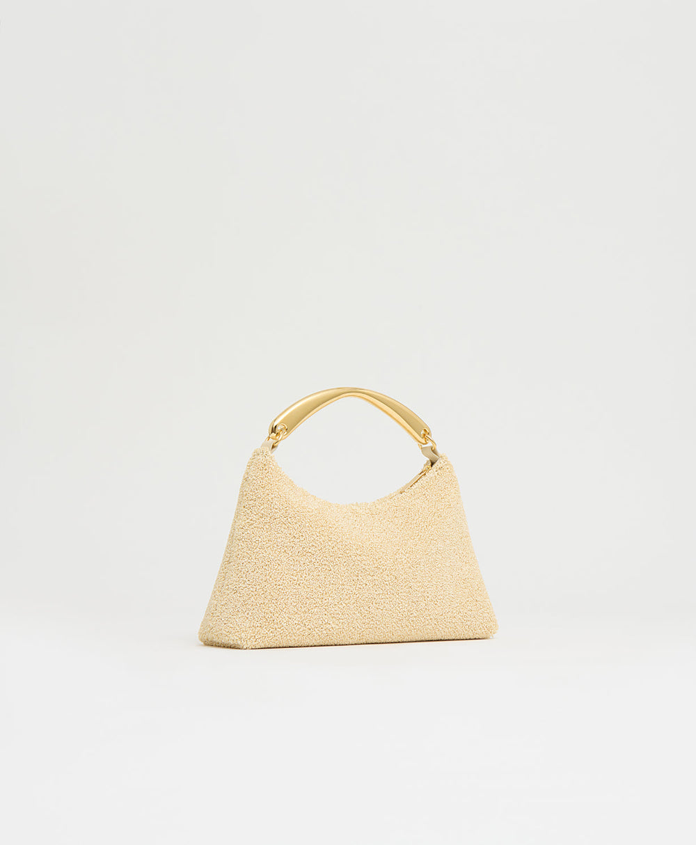 Metal Handle Rhea - Jasmine Textured Raffia