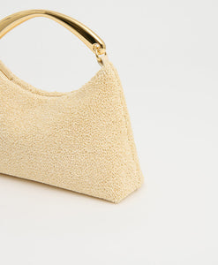 Metal Handle Rhea - Jasmine Textured Raffia