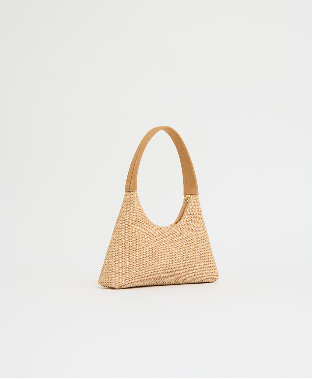 Mini Candy Bag - Natural Raffia/Budino Suede