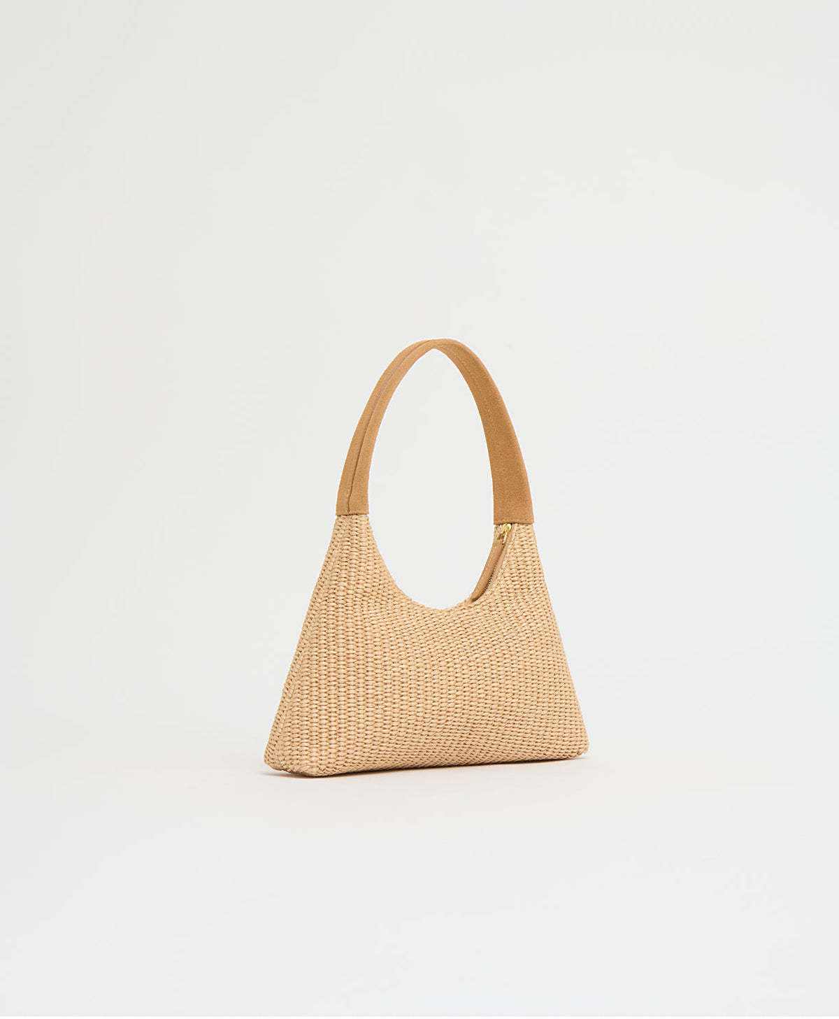 Mini Candy Bag - Natural Raffia/Budino Suede